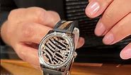 Rolex Datejust Zebra Pave Diamond Dial Rose Gold Mens Watch 116185 Review | SwissWatchExpo