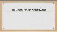 random noise generator