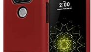 Surface Cell Phone Kickstand Case for LG G5 - Retail Packaging - Dark Red/Black