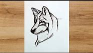 Easy Way to Draw a Wolf Head for Beginners | Pencil Drawing Tutorila
