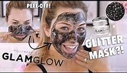 GLITTER FACE MASK?! GLAMGLOW PEEL-OFF MASK REVIEW!