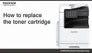 How to replace the toner cartridge - Apeos 3560