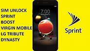 SIM Unlock Sprint / Boost / Virgin Mobile LG Tribute Dynasty For Use On GSM Carriers!