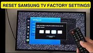 Samsung Tv Restore Factory Settings