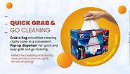 Grab•a•Rag Microfiber Cleaning Cloth, Soft Highly Absorbent Lint-Free Streak-Free Reusable Microfiber Towel Wipes for House, Kitchen, Bathroom, Car, Electronics, TV Screen, Pack of 75 (11.7" x 12.3")…