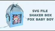 Svg Shaker Box Fox Baby Boy Template Baby Shower Cricut Cutting SVG File Gift Box Silohuette