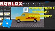 ROBLOX Studio : "E" key to Enter Vehicle Tutorial