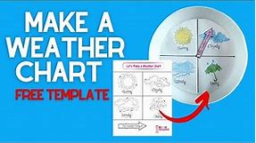 easy preschool craft at home - make a weather chart with free template