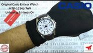 WW0461 Casio Enticer Leather Belt Watch MTP-1314L-7AV Unboxing & Hands On