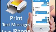 How to Print Text Messages from iPhone 7/7 plus/6/6S/6S Plus/5S