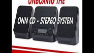 Unboxing onn mini cd stereo system from Walmart.