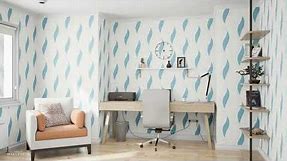 Wave Embossed Textured Wallpaper Turquoise - Direct Wallpapers E62001 - 3D Room