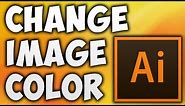 How To Change Color of PNG File in illustrator - Adobe illustrator Change Image Colour or Vector