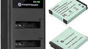 FirstPower 2 Pack NB-6LH NB-6L Batteries and Dual USB Charger Compatible with Canon Powershot S120, SX510 HS, SX280 HS, SX500 is, SX700, D20, S90, D30, ELPH 500, SX270, SX240, SX520