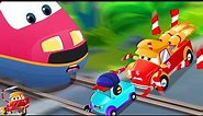 A Level Crossing Pickle + More Funny Car Cartoon for Kids by Super Car Royce