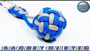 How to Tie a Double Globe Knot Paracord Keychain Key Fob Tutorial