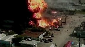 Oxyacetilene canister plant in texas blowing up