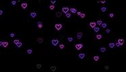 Neon Light Hearts Flying💕💜Heart Video Background | Animated Background Loop 8 hour 4k 60fps