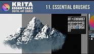 Custom Krita Brushes for Painting - Krita Tutorial for Beginners (Lesson 11) 🖌️