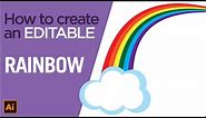 How to create an editable Rainbow using Adobe Illustrator.