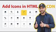 How to Use Font Awesome Icon on HTML Website using CDN - Complete Tutorial