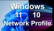 Windows 10, 11 - How to Change Network Profile, Turn on File and Printer Sharing, Network Discovery