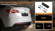 2020-2023 Tesla Model Y Rear Bumper Signal Pilot Fog Lights Installation Video