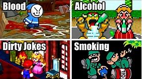 There Is Blood, Alcohol, Dirty Jokes and Smoking in Mario Games