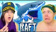 HUSBAND AND WIFE LOST AT SEA | Raft #1 (Funny Moments)