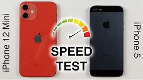 iPhone 12 Mini vs iPhone 5 SPEED TEST!