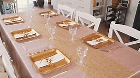 ZULADISE Rose Gold Tablecloth