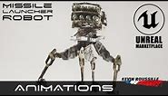 Sci-Fi Missile Launcher Robot - Animation Overview - UE5