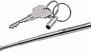 True Stainless Steel TelePen Keychain: Black Ball Point Pen; Quick Pull Release Mechanism from The Cap; 3 Pen Refills; Cool EDC Key Ring Attachment; Great Gift for That Special Someone