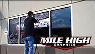 How to install perforated window graphics.