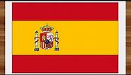 How to Draw Spanish Flag Easy.. Step by Step / Spanish Flag Drawing Easy / How to Draw Spain Flag