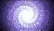 Beautiful Purple Spiral Galaxy in Space Swirling with Nebula Stars 4K Background VJ Video Effect
