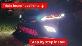 2018-2023 Toyota Camry triple beam headlights install