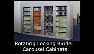 3 Ring Binder Storage Rack Carousel Cabinet Shelf Organizer Storage System