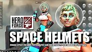 Space Helmets using Hero Forge