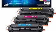 202X Toner Cartridges - High Yield 4 Pack 202A Compatible Replacement for HP Color Laserjet Pro MFP M281fdw Toner, M281cdw Toner Cartridges, Color Laserjet Pro M254 Series | CF500X