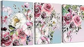 5D Diamond Art Painting,3 Pack Large Flowers Diamond Painting Kits for Adults,DIY Full Drill Crystal Rhinestone Arts and Crafts,Gem Art Painting Flower with Diamond Home Wall Decor 9.8x13.8 inch