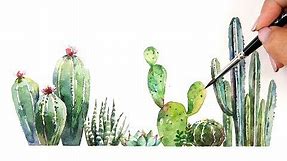 Watercolor Painting | Cactus