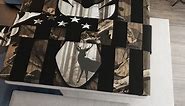 Grey Deer American Flag Bed Sheet Set