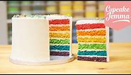 How to make the Best Ever Rainbow Cake | Cupcake Jemma