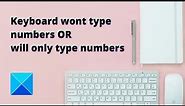 Keyboard wont type numbers OR will only type numbers