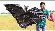 Making & Flying Large Bat Kite | चमगादड़ वाली बड़ी पतंग | Wow