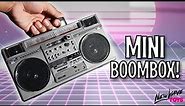 Future Tech: Retro Mini Boombox Speaker by New Wave Toys!