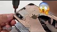 Xs Max Restoration!!😱 - How to Replacement iPhone Xs Max Back Glass Cracked