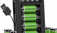 Taken 8 Pack CR123A Lithium Batteries 3.7V 123 Batteries Lithium [CAN BE RECHARGED] with Charger for Arlo VMC3030 VMK3200 VMS3330 3430 3530
