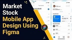 Stock Market Mobile App Design Using Figma - Stock Market Analysis App Design #figma